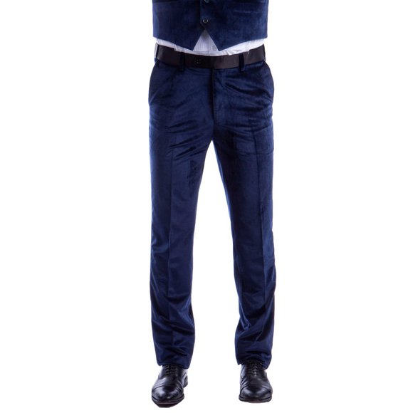 Blue Velvet Elegance: The Perfect Trousers for Any Occasion - Picture 1 of 5